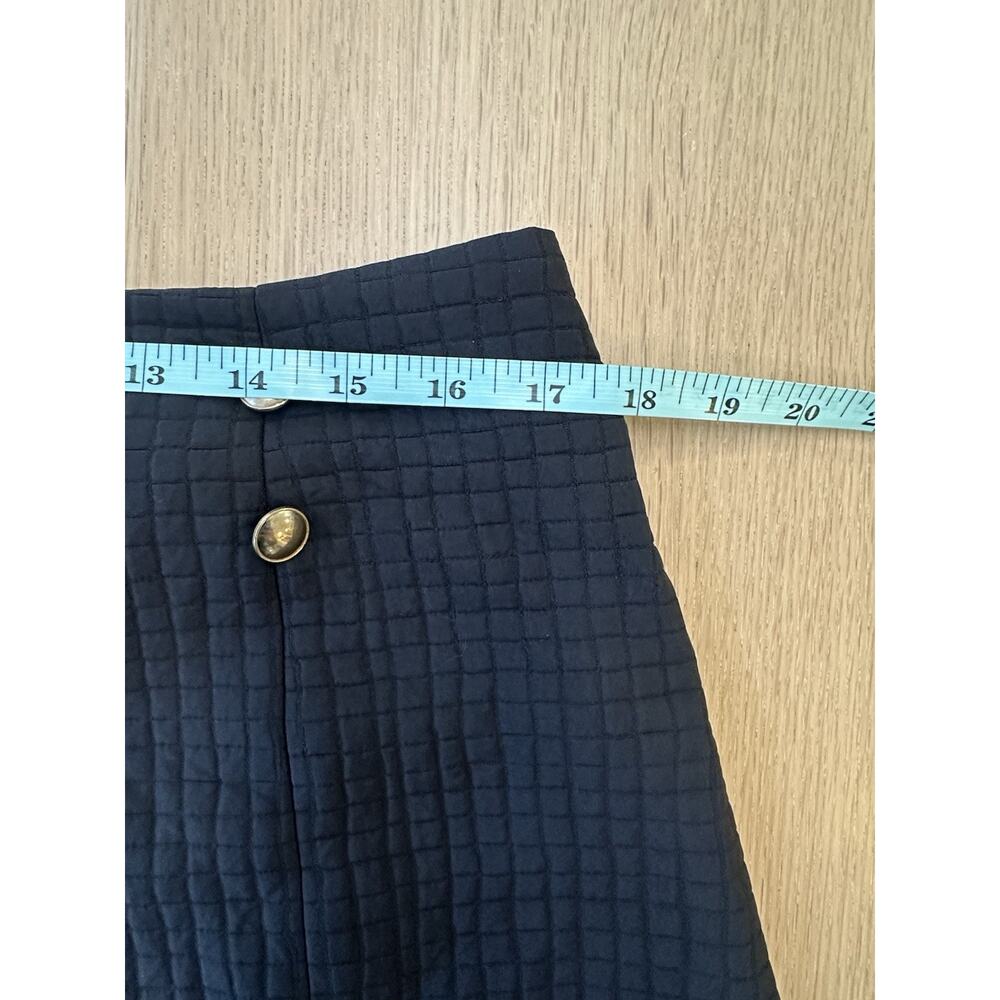 NWT Zara Womens Black Mini Skirt With Gold Button Size XL 2521 - Picture 3 of 7